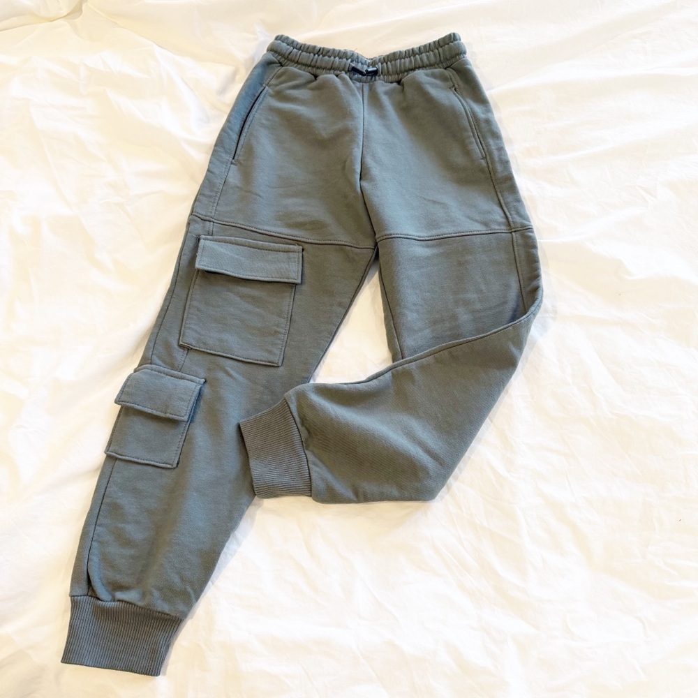 Zara Kids Green Cargo Sweatpants Size 9